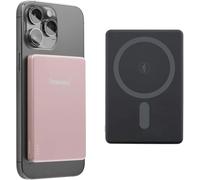Intenso MW5000 Power Bank Magnetico 5000mAh - MagSafe, Wireless Charging 15W, USB-C PD 20W, Piatto & Compatto - Testato in Germania - Rosé