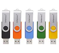 Intenso Office Line Multipack USB Stick 5X 16GB - Super Speed USB 3.2, fino a 70MB/s, colori assortiti con staffa in metallo ed etichette per scrivere