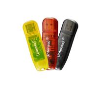 Intenso Pen Disk Rainbow Line 32Gb Usb 2.0 Confezione Da 3 Pezzi (Arancione-Rossa-Nera)
