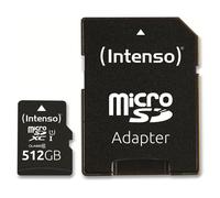 INTENSO 3424493 - Scheda di memoria MicroSDXC 512GB, Intenso Classe 10 - UHS-1