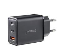 Intenso Power Adapter W65ACC GaN, 65 W, ricarica super veloce, per MacBook, laptop, iPhone, Samsung Galaxy e altro, nero