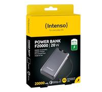Intenso Powerbank F20000, batteria esterna con PD (20W) & QC (18W), connettore USB-C e USB-A, 20000 mAh, grigio: Amazon.de: elettronica e foto