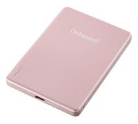 Intenso MW5000 Power Bank Magnetico 5000mAh - MagSafe, Wireless Charging 15W, USB-C PD 20W, Piatto & Compatto - Testato in Germania - Rosé