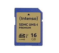 Intenso Premium Scheda di memoria SDHC da 16 GB, Class 10 UHS-I