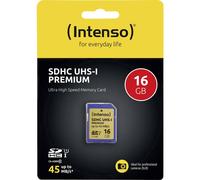 INTENSO 3421470 - Scheda di memoria SDHC 16GB, Intenso Classe 10 - UHS-1