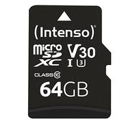 Intenso Scheda MicroSDXC Professional 3433490 64 GB Classe 10 UHS‑I con adattatore – Nero