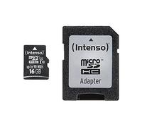 Intenso Professional Scheda di Memoria microSDHC da 16 GB Class 10, UHS-I U3, V30, fino a 100 MB/sec (con Adattatore SD), Nero