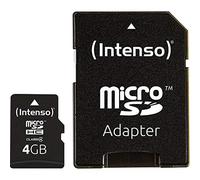 Intenso Scheda di memoria MicroSDHC Memory Card da 4 GB, Class 4 (con Adattatore SD)