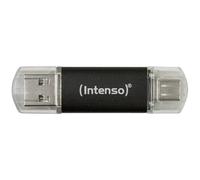 Intenso Twist Line 64 GB - Chiavetta USB Dual 3.2 Gen 1x1, USB-C e USB-A, 70 MB/s, antracite