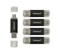 Intenso Twist Line Dual Chiavetta USB 5X 32GB - Super Speed USB 3.2 Gen 1x1 fino a 70 MB/s, USB-C e USB-A, antracite
