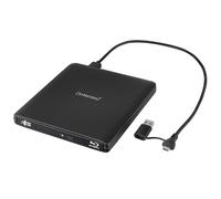 Intenso Unità esterna Blu-ray EOD 500BD Slim, USB 3.2, per laptop, desktop, iMac, MacBook, Windows, MacOS, con software di masterizzazione gratuito Ashampoo Burning Studio, nero