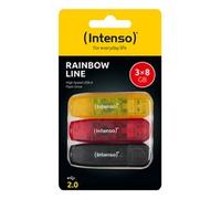 Intenso USB Stick Rainbow Line 3er Pack 3x8GB USB-Stick 3502463 Flash-Speicher