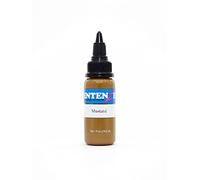 INTENZE Colore per tatuaggi Marrone 30ml - Mustard - L'originale:colori resistenti e assolutamente sterili-Inchiostro per tatu.vegano-per vivaci tatu.permanenti con una consistenza perfetta