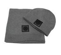 INTER 153596 Grigio Set Cappello e Sciarpa, Unica Unisex-Adulto