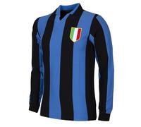 Inter 64 Retro Football Shirt, 1963-64 Unisex Adulto, Blue-Black, S