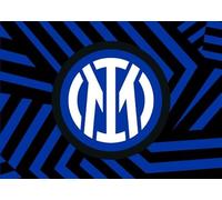 Inter Bandiera 240 x 150 cm con Nuova Grafica Geometrica con Logo Centrale