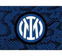 Inter Bandiera Dimensioni 140 x 100 cm con Nuova Grafica pitonata e Logo Centrale