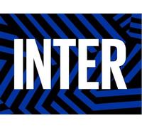 Inter Bandiera Dimensioni 70 x 50 cm con Nuova Grafica Geometrica con wormark Centrale