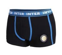 Inter Boxer Uomo Ufficiale, Abbigliamento Intimo Cotone Poliestere Elastane, Grigio Nero Azzurro con Stemma, Confezione Regalo