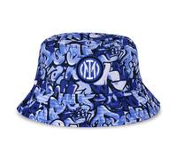 Inter - Bucket Hat Bold Collection, Collezione Graffiti, Cappello da Pescatore Senza Visiera, Prodotto Ufficiale, Colore Blu