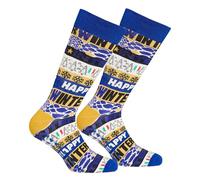Inter - Calze antiscivolo Happy Winter, Natale, Adulto, Per Tutti i Tifosi Nerazzurri, Calze invernali, Prodotto Ufficiale, 27-30, Giallo