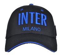 Inter Cappellino da Baseball Adulto Design per Tifosi nerazzurri Accessorio Ufficiale e Resistente, Prodotto Ufficiale, Nero - Logo Ricamato