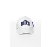 Inter Cappellino da Baseball con Visiera Nuovo Logo, Cotone, Bianco, Taglia Unica Regolabile