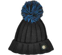 Inter Cappello con Risvolto Baby Tinta Unita con PON PON 151410B, Nero Blu,12-24 mesi