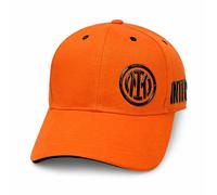 Inter Cappello Ufficiale in Cotone Arancione/Nero con Logo Modello Baseball con Visiera Curva e Regolabile per Tifosi - Prodotto con Licenza - 2023007