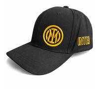 Inter Cappello Ufficiale in Cotone Nero/Giallo con Sctitta Modello Baseball con Visiera Curva e Regolabile - Prodotto con Licenza - 2023011