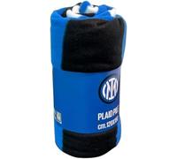Inter | Coperta Plaid In Pile | 120x150 | Nero/Azzurro | Prodotto Ufficiale