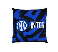 Inter Cuscino da Salotto Nuovo, Diverse Colorazioni, Unisex-Adulto, Logo+Scritta Nero/Blu, Taglia Unica