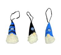 Inter Link Decorazione Natale TRIS Folletti Appendialbero 3 pz 10 cm Nero/Azzurro Ufficiale