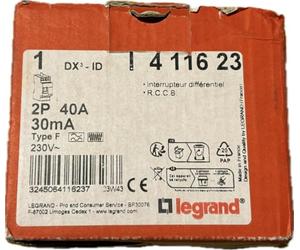 Inter diff DX³-ID - vis/vis - 2P - 230V~ - 40A -type Hpi - 30mA -départ haut- 2M - LEGRAND 4 116 23