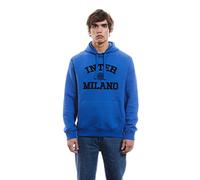 Inter, Felpa con Cappuccio Unisex-Adulto, Blu Royal, L