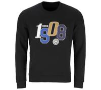 Inter - Felpa Crew College 1908, Felpa Girocollo da Uomo, Prodotto Ufficiale, Nero, XXL