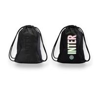 Inter Gymbag modello luxury catarifrangente, colore nero, chiusura a strozzo, due corde in dotazione