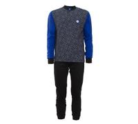 Inter hermet pigiama uomo lungo in cotone prodotto ufficiale art. T10 2055 (nero, XXL)