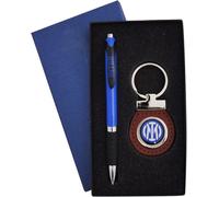 Inter Internazionale NERAZZURRI Set Penna E Portachiavi Con Logo Nuovo Ufficiale