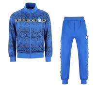 Inter linea Home Tuta da casa per Bambino e Ragazzo, set felpa con zip e pantaloni neri e blu con dettagli stampa Snake e logo ufficiale, 12/13 anni