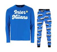 Inter Linea Xmas - Pigiama Bambino e Ragazzo in 100% Cotone con Motivo Natalizio e Logo Ufficiale del Club - Collezione Vacanze Invernali 25/26 - Taglia 10Y