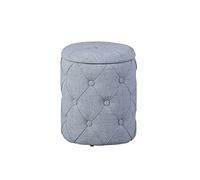 Inter Link 13Casa Cool H03 Pouff Contenitore, Tessuto/MDF, Grigio, 34x34x40 cm