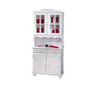 Inter Link Benton Credenza. Dim: 88x43x198 h cm. col: Bianco. Mat: Legno massello, 88X32X198 Cm