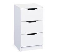 Inter Link - Cassettiera - 3 cassetti - Credenza - Melaminico - Bianco - Cassetti con maniglie incassate - Westphalen 3
