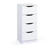 CASSETTIERA WESTPHALEN 4 CASSETTI 40x40x92H STRUTTURA IN LAMINATO VERNICIATO BIA