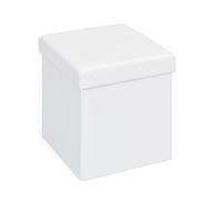 Inter Link - Contenitore con coperchio - Scatola pieghevole - Scatole lavabili - Poliuretano - Casse - Per vestiti, giocattoli - Spazio di archiviazione - 38 x 38 x 38 cm - Bianco- Setti