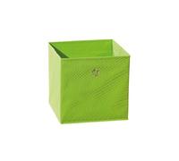 Inter Link - Contenitore pieghevole - Porta oggetti pieghevole - Scatola in tessuto pieghevole - Contenitore per divisori o scaffali - 32 x 32 x 32 cm - Con foro per le dita - Winny - Verde