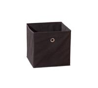 Inter Link - Contenitore pieghevole - Porta oggetti pieghevole - Scatola in tessuto pieghevole - Contenitore per divisori o scaffali - 32 x 32 x 32 cm - Con foro per le dita - Winny - Nero