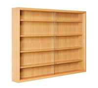 Inter Link Espositore da parete per oggetti da collezione Mobile a 4 ripiani 5 scomparti per miniature MDF Decoro Faggio (80x60x9,5 cm) Acquario