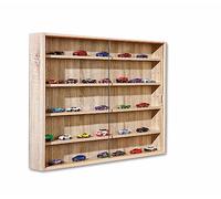 Inter Link Espositore da parete per oggetti da collezione Mobile contenitore con 4 ripiani 5 scomparti per miniature Pannello in truciolato Rovere(80x60x9,5 cm) Collectizioni